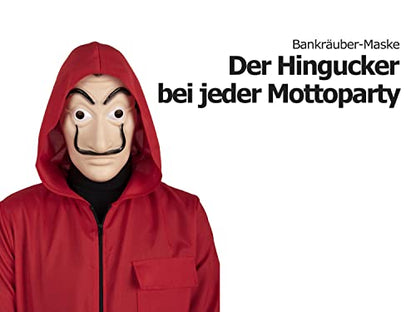 Selldorado® 1x Maske Haus des Geldes - Salvador Dali Maske - Casa del Papel - Bella Ciau Maske - Kostüm Haus des Geldes - Money mask - Fasching, Karneval, Halloween