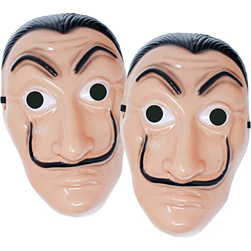 Selldorado® 1x Maske Haus des Geldes - Salvador Dali Maske - Casa del Papel - Bella Ciau Maske - Kostüm Haus des Geldes - Money mask - Fasching, Karneval, Halloween