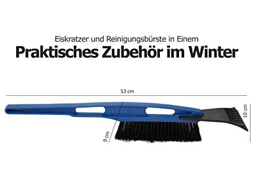 Selldorado® 3er Set bestehend aus XXL Eiskratzer Auto mit Besen 53 x 10 cm - Eiskratzer mit Softgriff 26 x 13 cm - Parkscheibe mit Einkaufschip - Autozubehör (2X Eiskratzer. 1x Parkuhr)