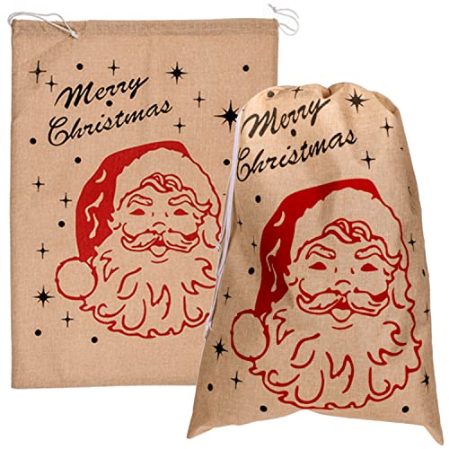 Selldorado® Jute Geschenksack Weihnachten Sack 68 x 50 cm - Weihnachtssack Groß