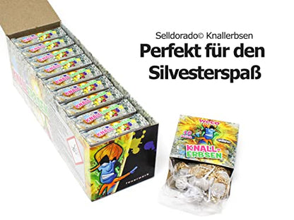 Selldorado® 100 Stück Silvester Knallerbsen - Silvester Feuerwerk Kinder - Kinder Silvester Knaller, Kinderfeuerwerk (10x 10 Stück)