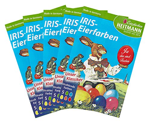 Heitmann Eierfarben 4102AMZ - Iris Eierfarben zum Kochen, 5er Set